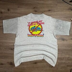 thrashed 90s if it can't make it leave it at home car tee single stitch